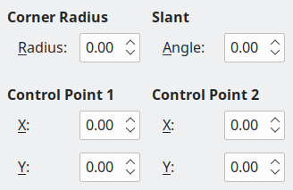 Slant and Corner Radius tab page